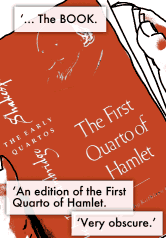 Book cover titled The First Quarto of Hamlet.
